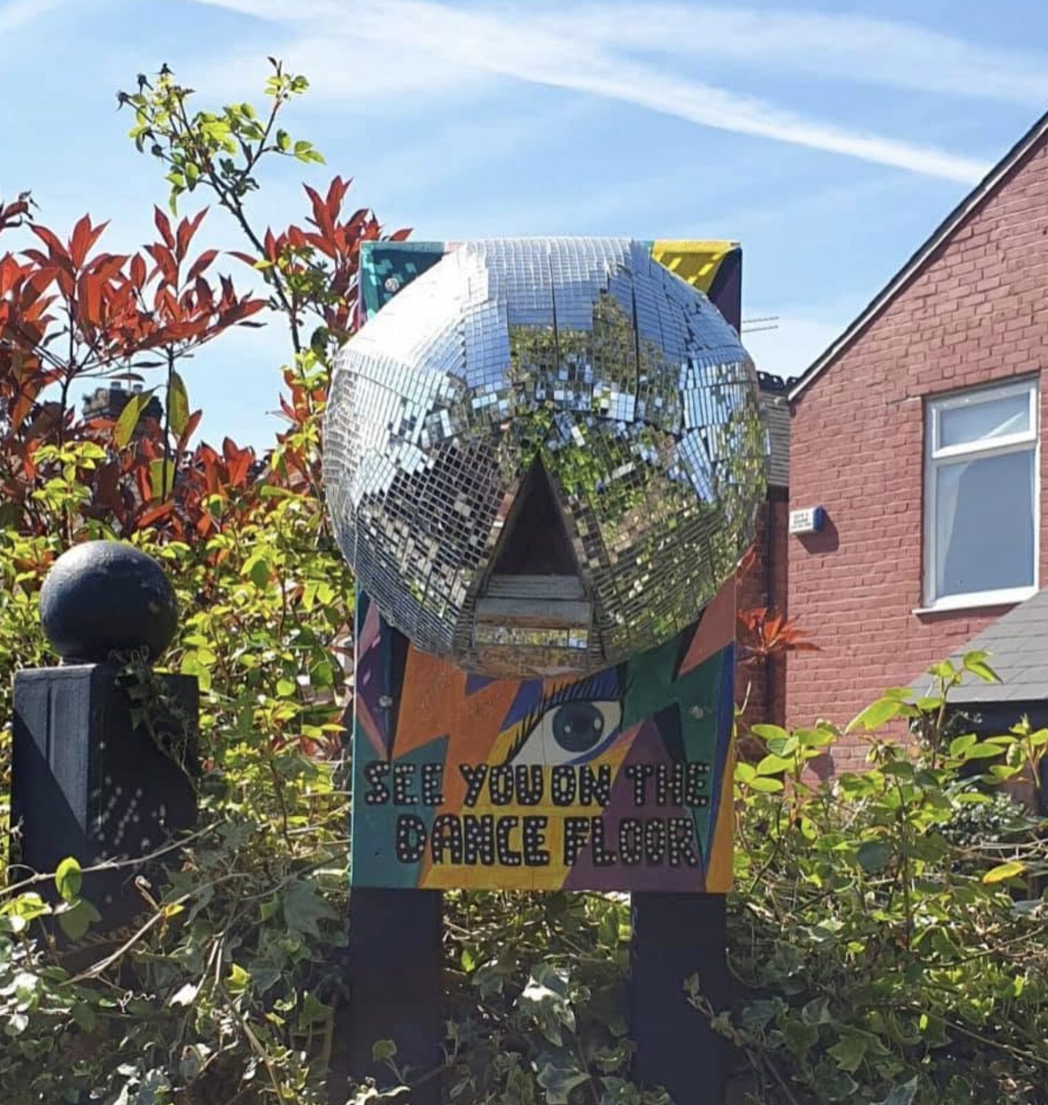 Wingers bird box — mirror-ball 'See You On The Dance Floor' design